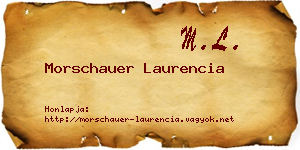 Morschauer Laurencia névjegykártya